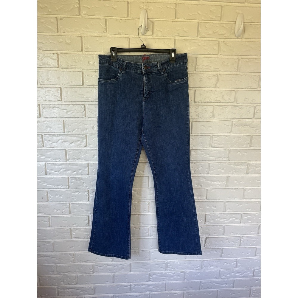 Smiths Jeans Womens 14 Blue Denim Dungarees Straight Leg Flex Whisker